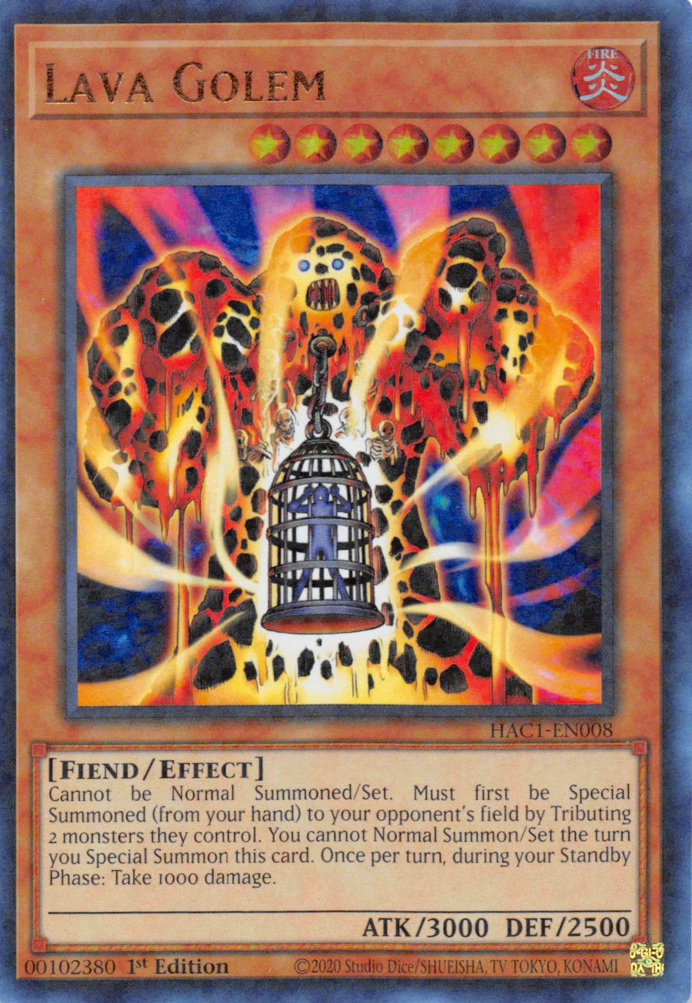 Lava Golem (Duel Terminal) [HAC1-EN008] Parallel Rare | Deep Dive Games St. Marys