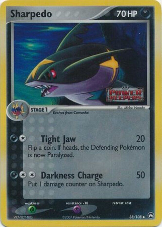 Sharpedo (38/108) (Stamped) [EX: Power Keepers] | Deep Dive Games St. Marys