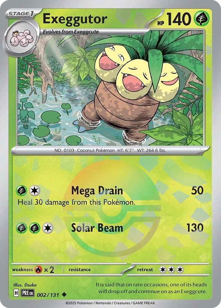 Exeggutor (002/131) (Poke Ball Pattern) [Scarlet & Violet: Prismatic Evolutions] | Deep Dive Games St. Marys