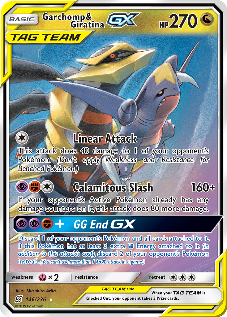 Garchomp & Giratina GX (146/236) [Sun & Moon: Unified Minds] | Deep Dive Games St. Marys