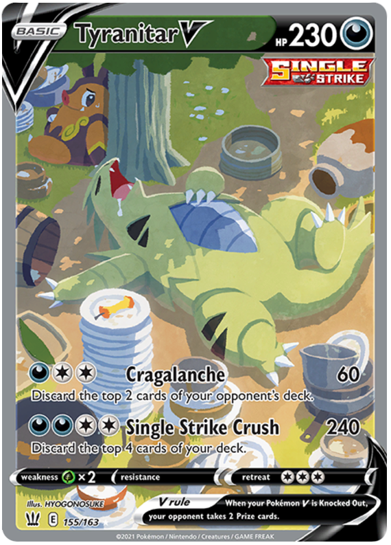 Tyranitar V (155/163) [Sword & Shield: Battle Styles] | Deep Dive Games St. Marys