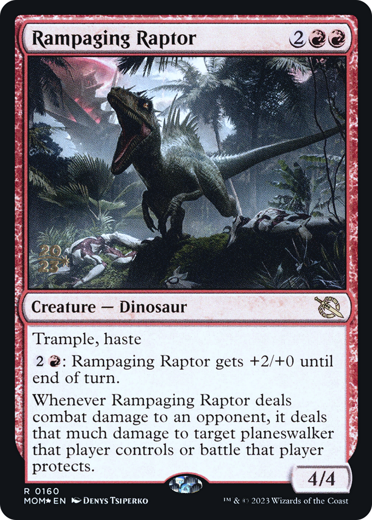 Rampaging Raptor [March of the Machine Prerelease Promos] | Deep Dive Games St. Marys