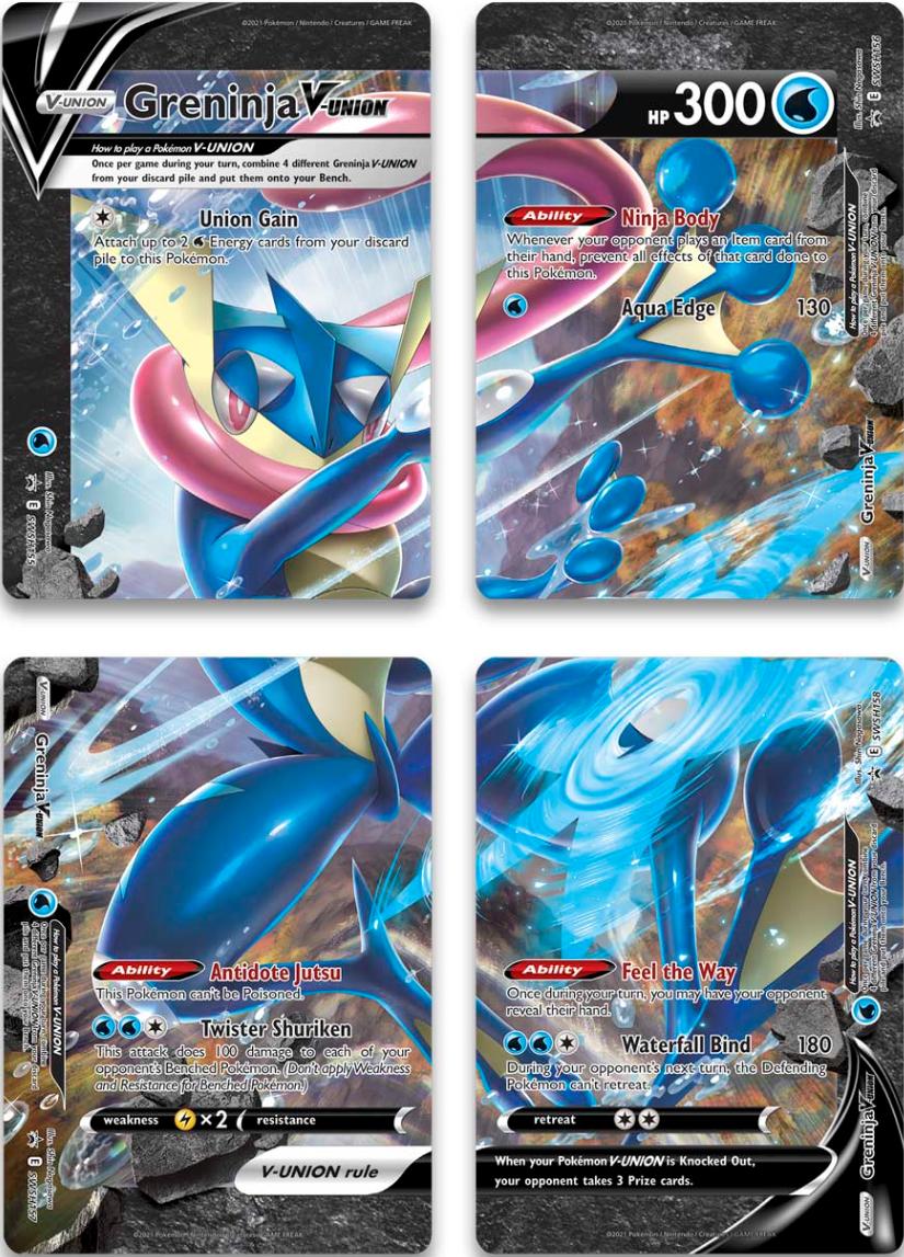 Greninja V-Union (Set of 4) [Sword & Shield: Black Star Promos] | Deep Dive Games St. Marys