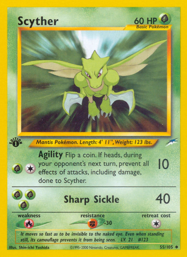 Scyther (55/105) [Neo Destiny 1st Edition] | Deep Dive Games St. Marys