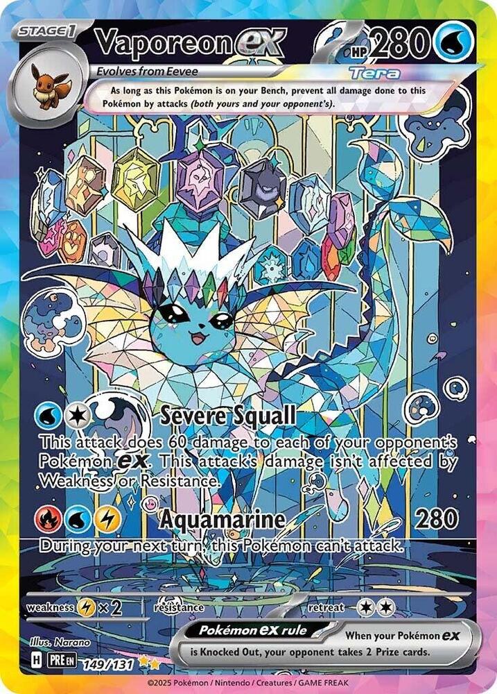 Vaporeon ex (149/131) [Scarlet & Violet: Prismatic Evolutions] | Deep Dive Games St. Marys