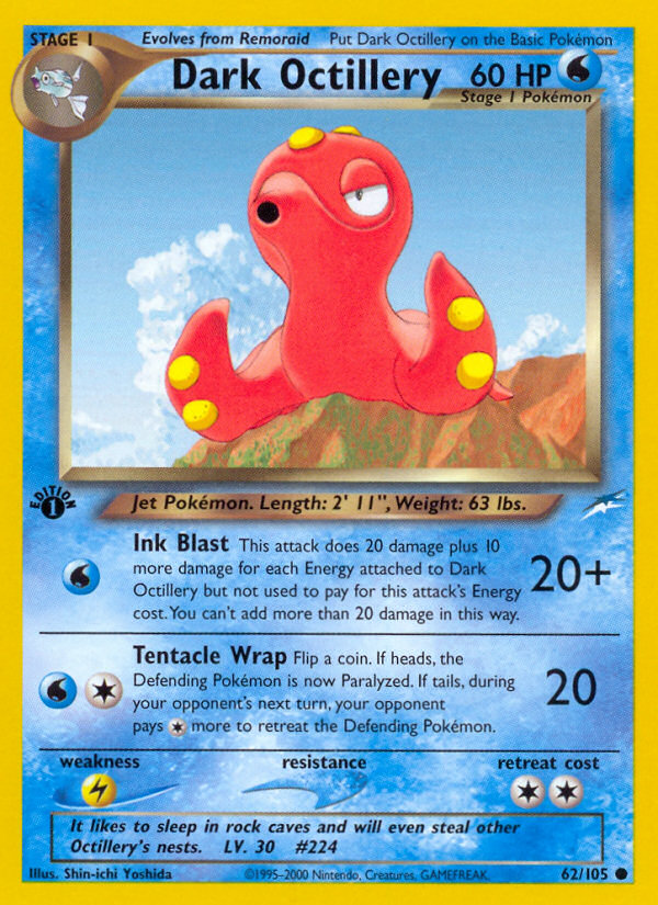 Dark Octillery (62/105) [Neo Destiny 1st Edition] | Deep Dive Games St. Marys