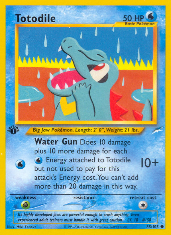 Totodile (85/105) [Neo Destiny 1st Edition] | Deep Dive Games St. Marys