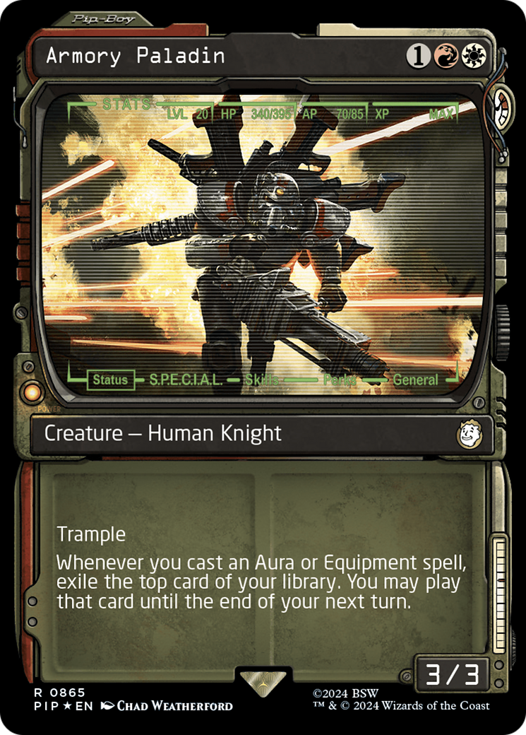 Armory Paladin (Showcase) (Surge Foil) [Fallout] | Deep Dive Games St. Marys