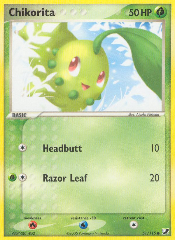 Chikorita (51/115) [EX: Unseen Forces] | Deep Dive Games St. Marys