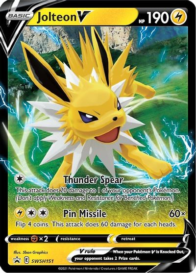 Jolteon V (SWSH151) [Sword & Shield: Black Star Promos] | Deep Dive Games St. Marys