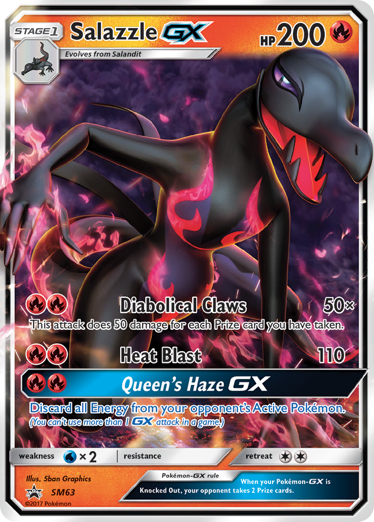 Salazzle GX (SM63) [Sun & Moon: Black Star Promos] | Deep Dive Games St. Marys