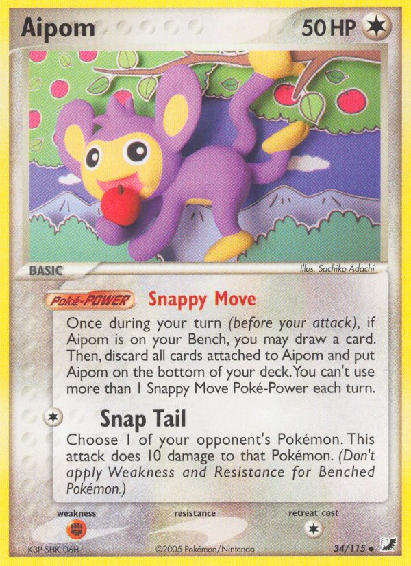 Aipom (34/115) [EX: Unseen Forces] | Deep Dive Games St. Marys