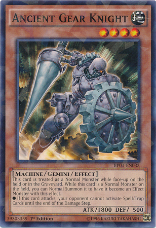 Ancient Gear Knight [BP03-EN033] Shatterfoil Rare | Deep Dive Games St. Marys