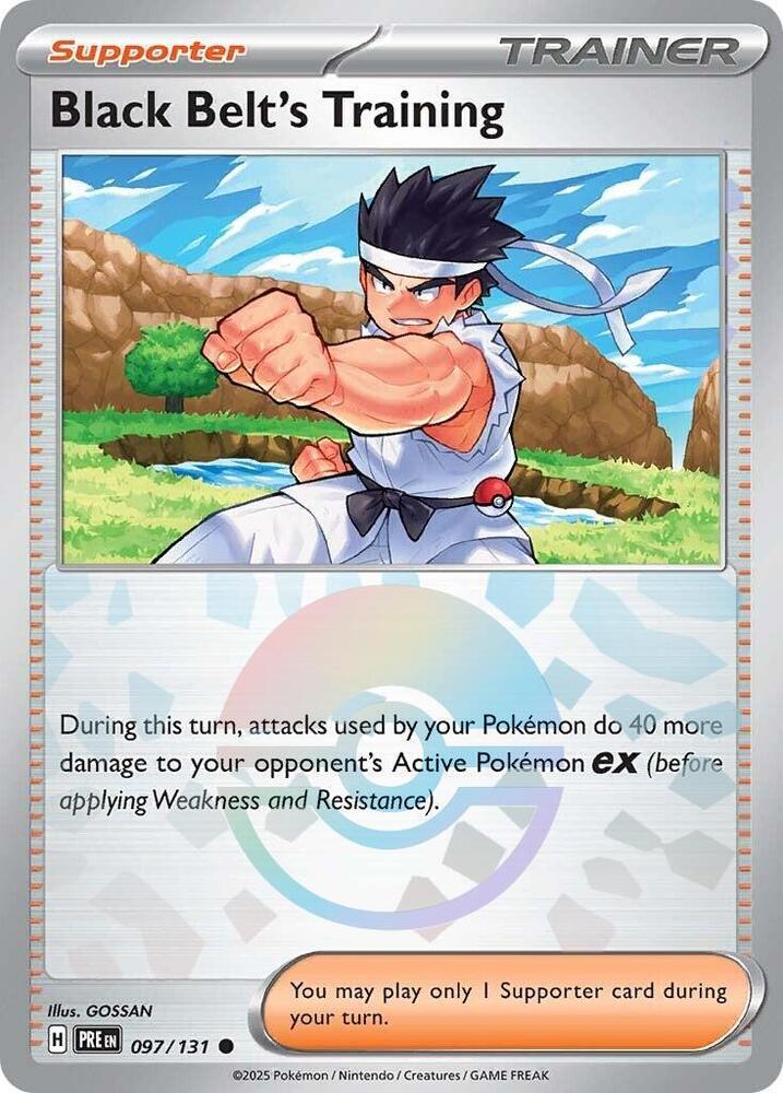 Black Belt's Training (097/131) (Poke Ball Pattern) [Scarlet & Violet: Prismatic Evolutions] | Deep Dive Games St. Marys