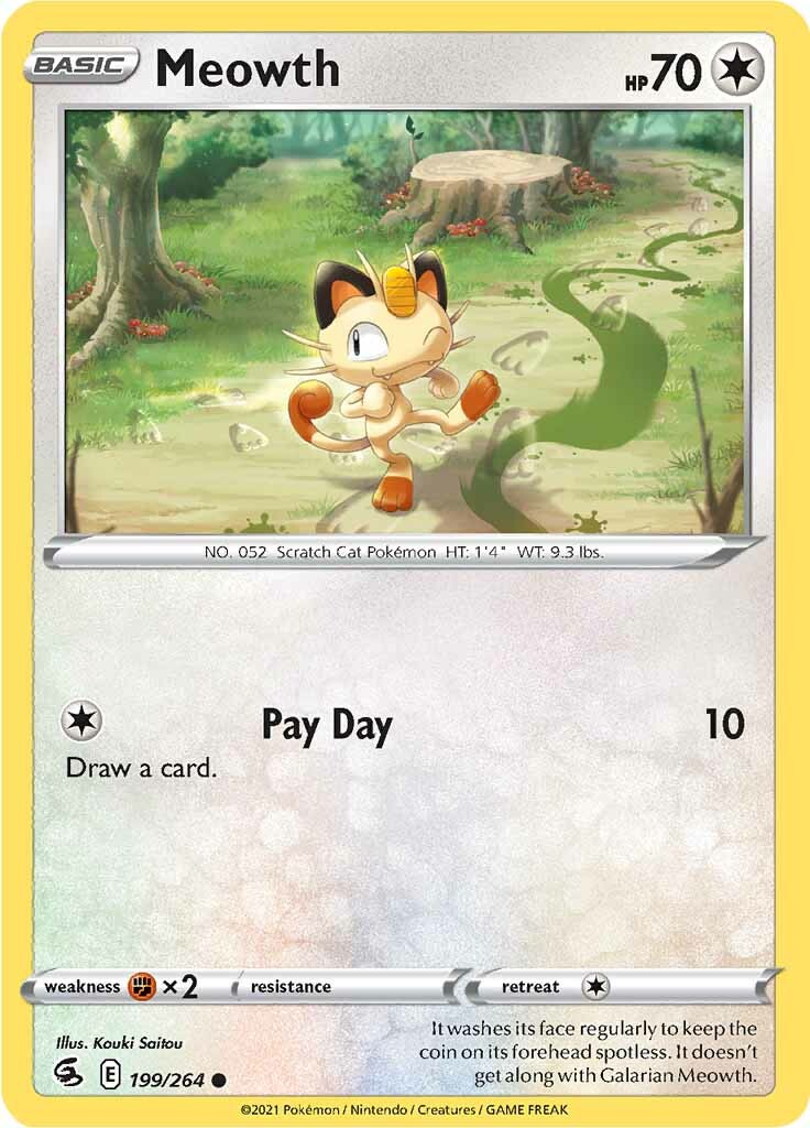 Meowth (199/264) [Sword & Shield: Fusion Strike] | Deep Dive Games St. Marys