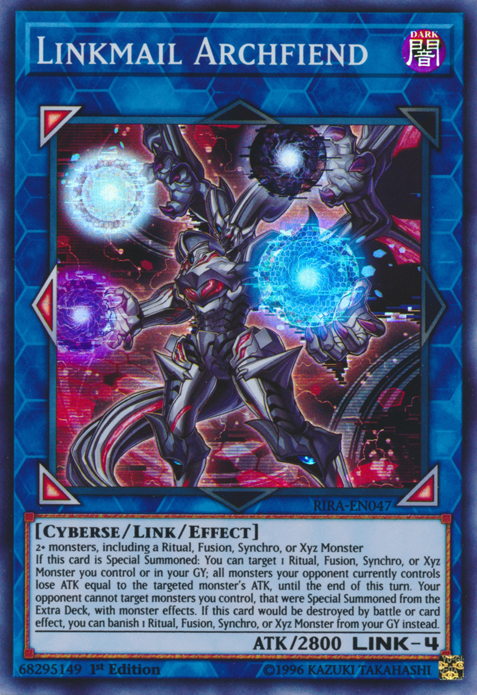 Linkmail Archfiend [RIRA-EN047] Super Rare | Deep Dive Games St. Marys