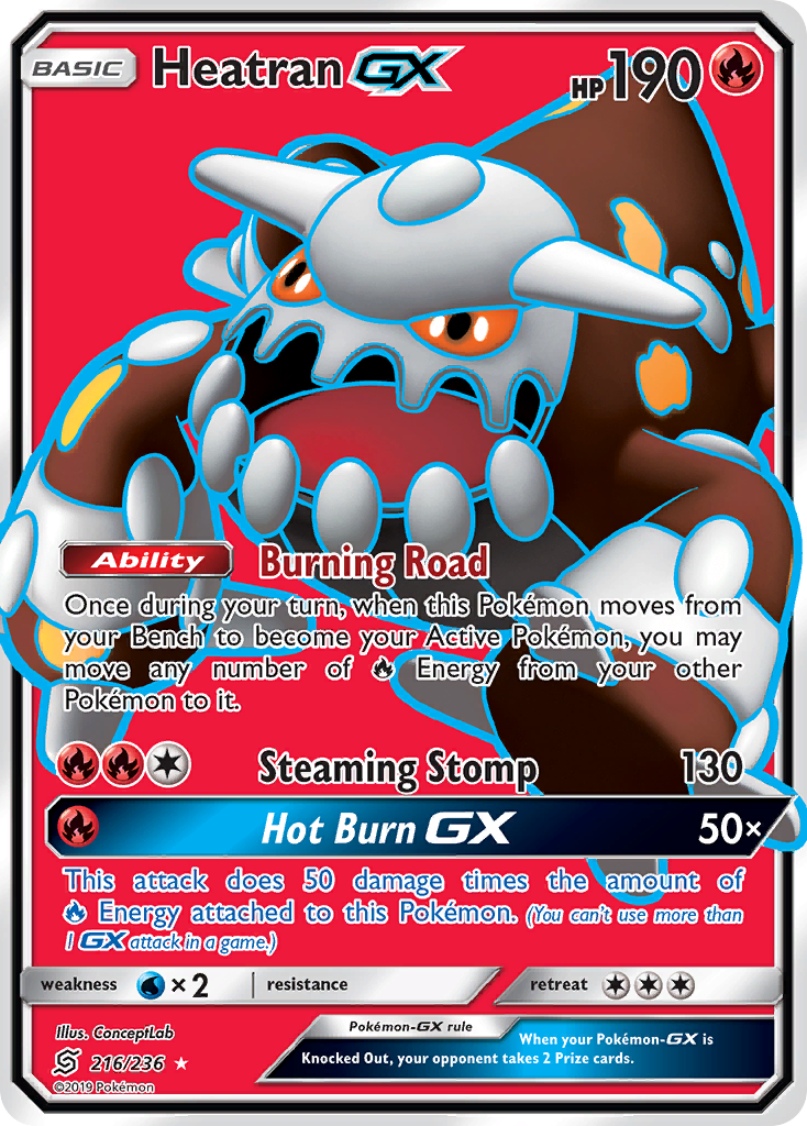 Heatran GX (216/236) [Sun & Moon: Unified Minds] | Deep Dive Games St. Marys