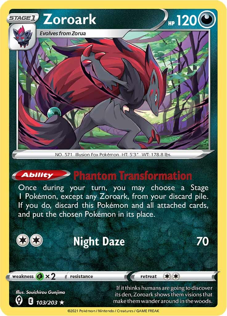 Zoroark (103/203) [Sword & Shield: Evolving Skies] | Deep Dive Games St. Marys