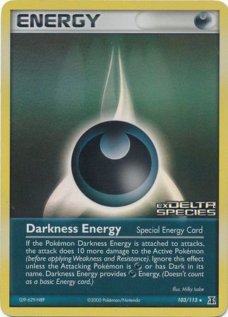 Darkness Energy (103/113) (Stamped) [EX: Delta Species] | Deep Dive Games St. Marys