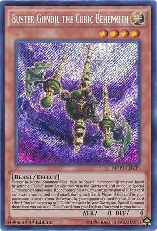 Buster Gundil the Cubic Behemoth [MVP1-ENS35] Secret Rare | Deep Dive Games St. Marys