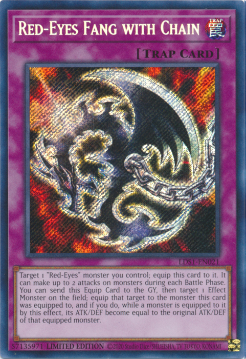 Red-Eyes Fang with Chain [LDS1-EN021] Secret Rare | Deep Dive Games St. Marys