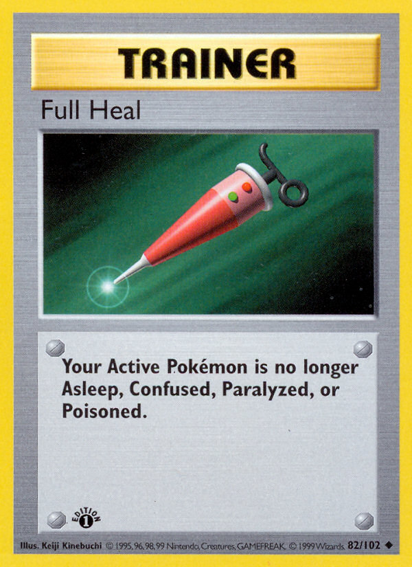 Full Heal (82/102) (Shadowless) [Base Set 1st Edition] | Deep Dive Games St. Marys