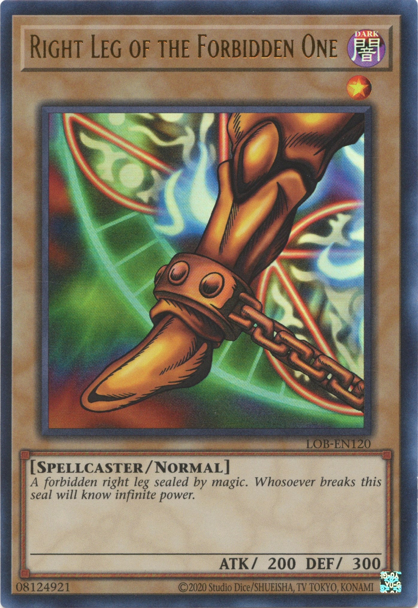 Right Leg of the Forbidden One (25th Anniversary) [LOB-EN120] Ultra Rare | Deep Dive Games St. Marys