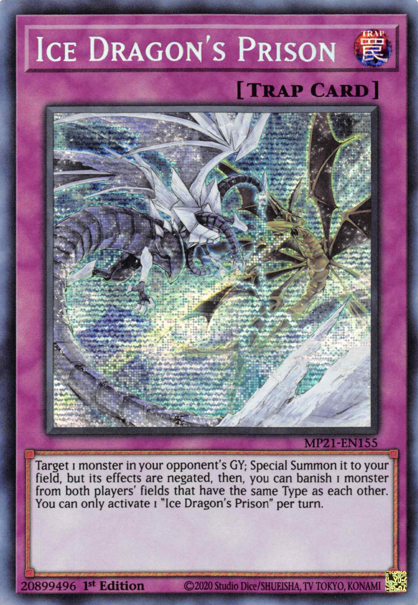 Ice Dragon's Prison [MP21-EN155] Prismatic Secret Rare | Deep Dive Games St. Marys