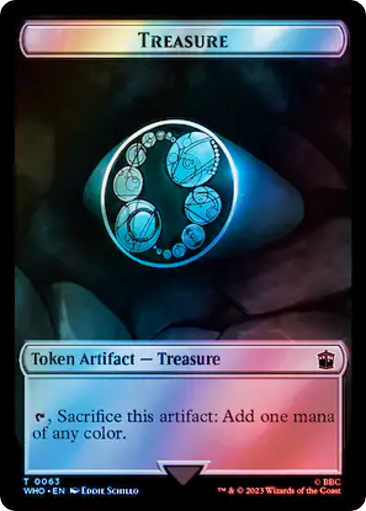 Alien Angel // Treasure (0063) Double-Sided Token (Surge Foil) [Doctor Who Tokens] | Deep Dive Games St. Marys