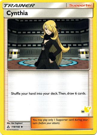 Cynthia (119/156) (Pikachu Stamp #50) [Battle Academy 2020] | Deep Dive Games St. Marys