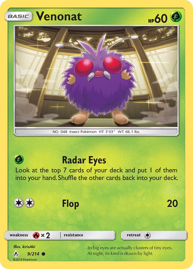 Venonat (9/214) [Sun & Moon: Unbroken Bonds] | Deep Dive Games St. Marys