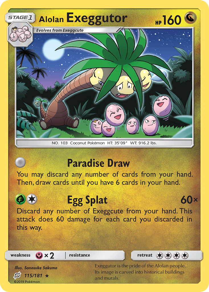 Alolan Exeggutor (115/181) [Sun & Moon: Team Up] | Deep Dive Games St. Marys