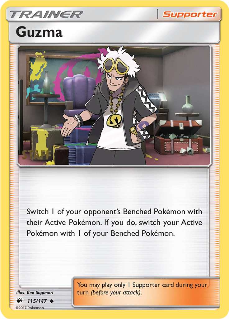 Guzma (115/147) (Regional Championships Staff) [Sun & Moon: Burning Shadows] | Deep Dive Games St. Marys