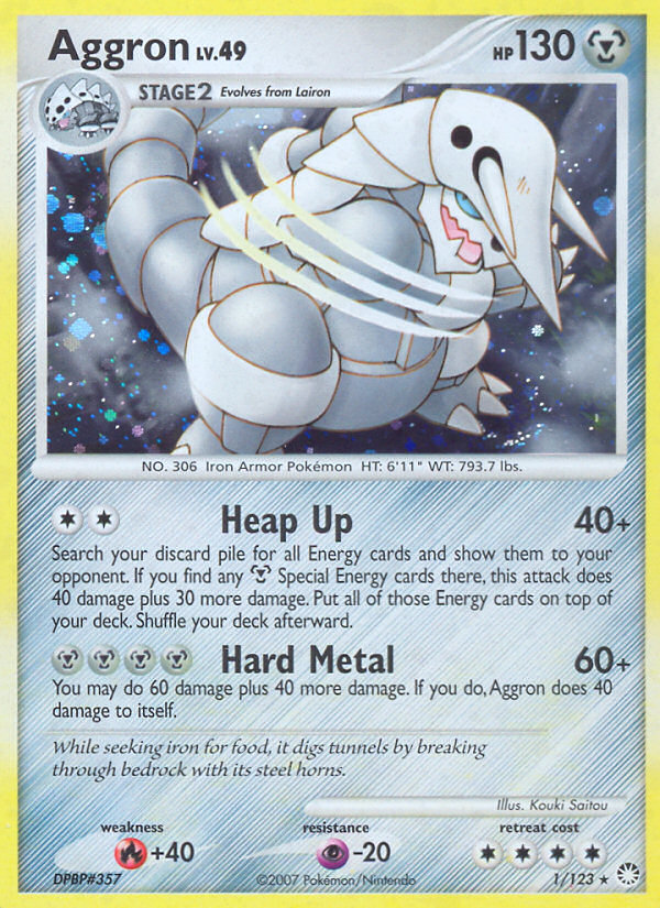 Aggron (1/123) [Diamond & Pearl: Mysterious Treasures] | Deep Dive Games St. Marys