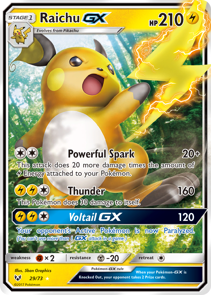 Raichu GX (29/73) [Sun & Moon: Shining Legends] | Deep Dive Games St. Marys