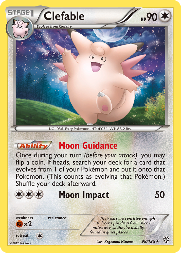 Clefable (98/135) [Black & White: Plasma Storm] | Deep Dive Games St. Marys