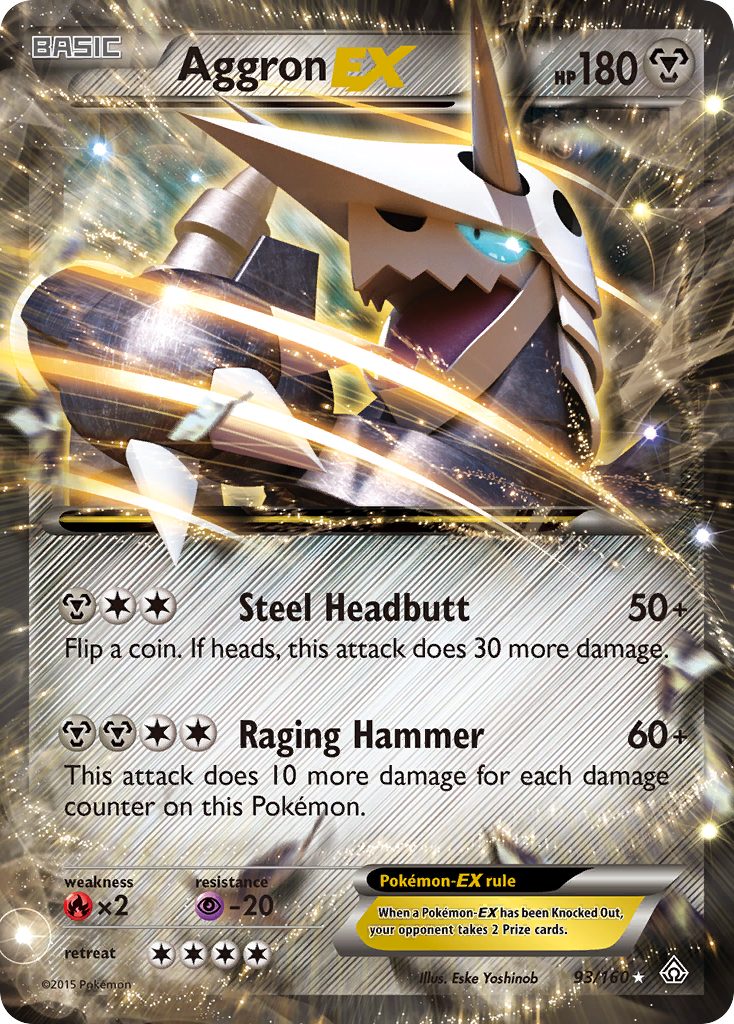 Aggron EX (93/160) [XY: Primal Clash] | Deep Dive Games St. Marys