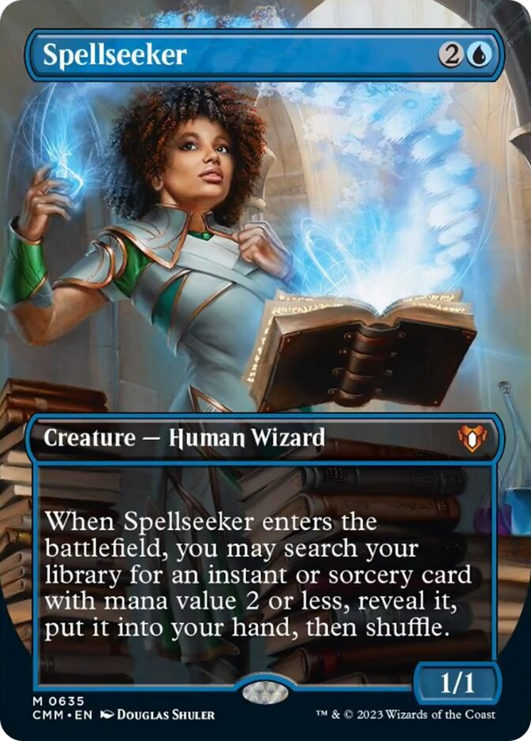 Spellseeker (Borderless Alternate Art) [Commander Masters] | Deep Dive Games St. Marys