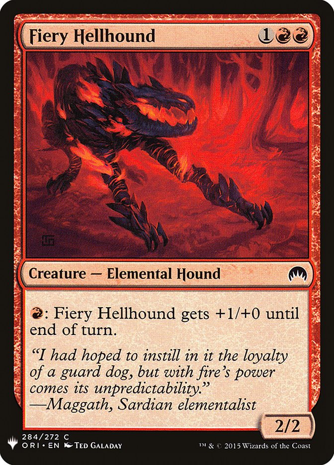 Fiery Hellhound [Mystery Booster] | Deep Dive Games St. Marys