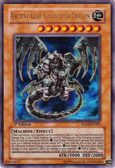 Ancient Gear Gadjiltron Dragon [SD10-EN001] Ultra Rare | Deep Dive Games St. Marys