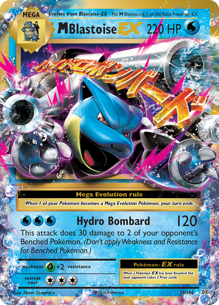 M Blastoise EX (22/108) [XY: Evolutions] | Deep Dive Games St. Marys