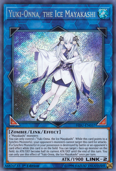 Yuki-Onna, the Ice Mayakashi [HISU-EN037] Secret Rare | Deep Dive Games St. Marys