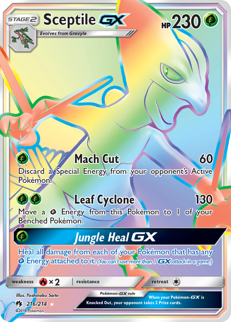 Sceptile GX (216/214) [Sun & Moon: Lost Thunder] | Deep Dive Games St. Marys