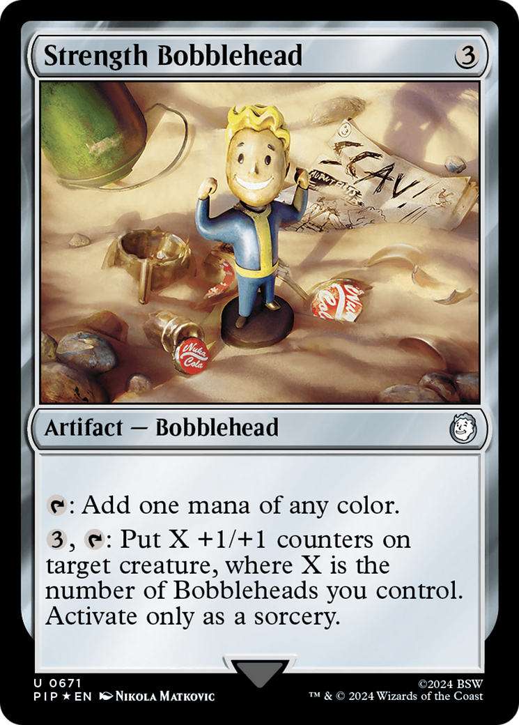 Strength Bobblehead (Surge Foil) [Fallout] | Deep Dive Games St. Marys