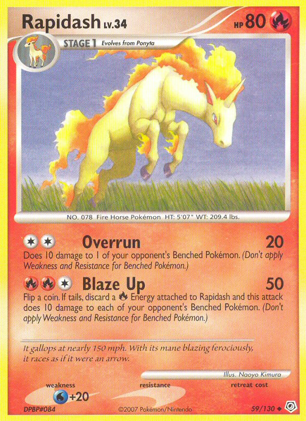 Rapidash (59/130) [Diamond & Pearl: Base Set] | Deep Dive Games St. Marys