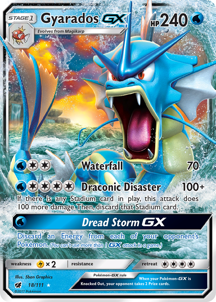 Gyarados GX (18/111) [Sun & Moon: Crimson Invasion] | Deep Dive Games St. Marys