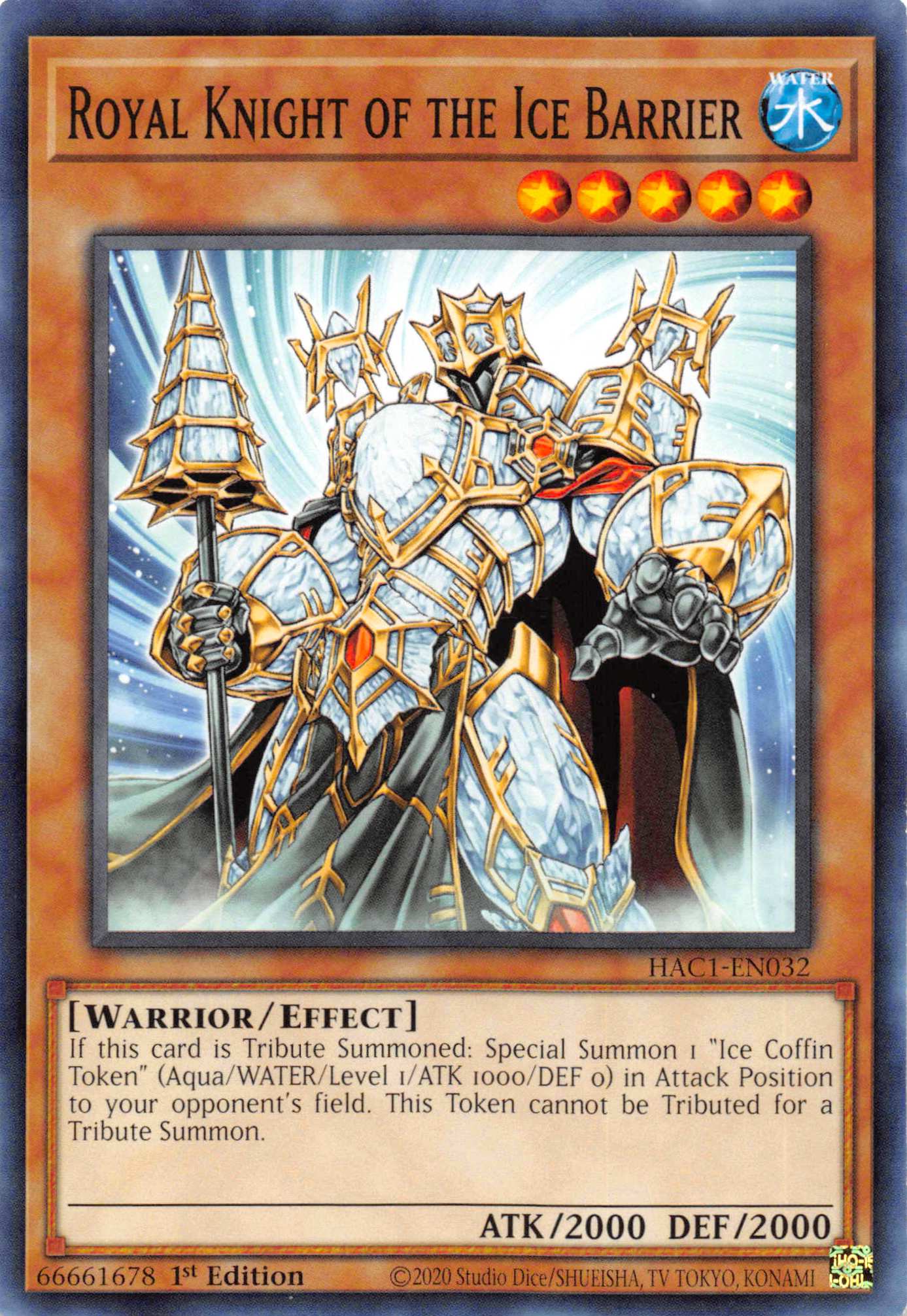 Royal Knight of the Ice Barrier (Duel Terminal) [HAC1-EN032] Parallel Rare | Deep Dive Games St. Marys