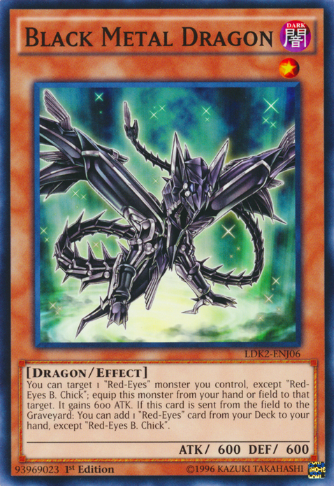 Black Metal Dragon [LDK2-ENJ06] Common | Deep Dive Games St. Marys