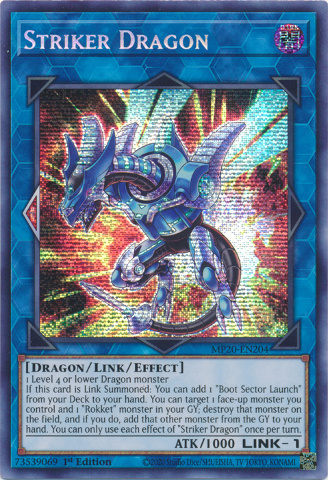 Striker Dragon [MP20-EN204] Prismatic Secret Rare | Deep Dive Games St. Marys