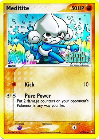 Meditite (56/100) (Stamped) [EX: Crystal Guardians] | Deep Dive Games St. Marys